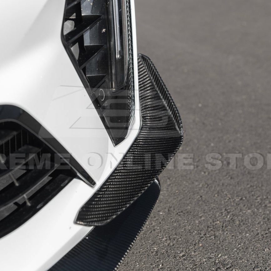 2020-Up Cadillac CT4-V Blackwing Front Lip Splitter Carnards image 15