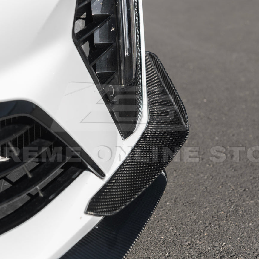 2020-Up Cadillac CT4-V Blackwing Front Lip Splitter Carnards image 60