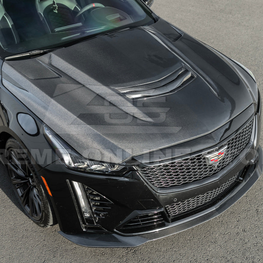 2020-Up Cadillac CT5-V Blackwing Bumper Hood Vented Cover image 4