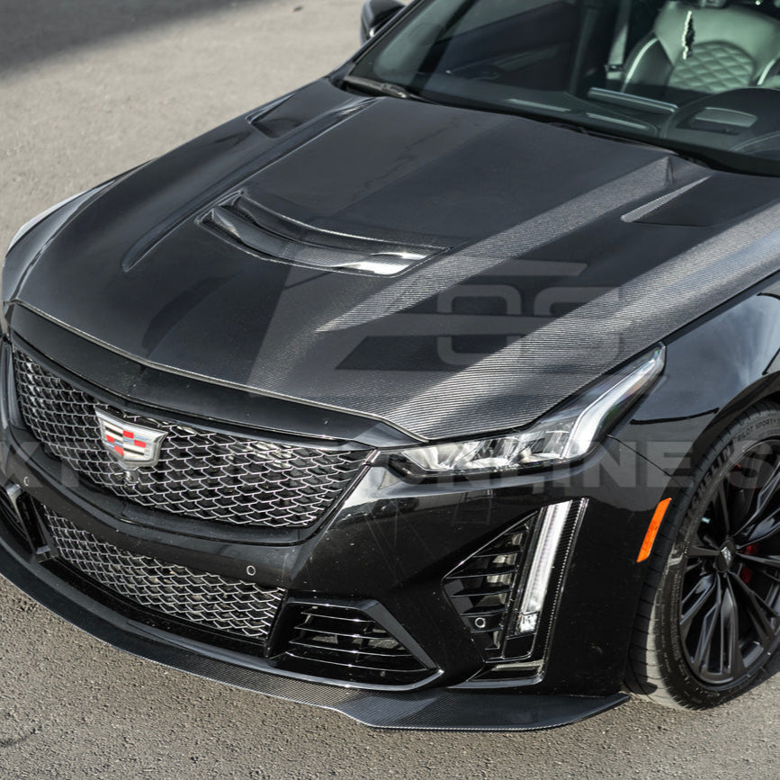 2020-Up Cadillac CT5-V Blackwing Bumper Hood Vented Cover image 8