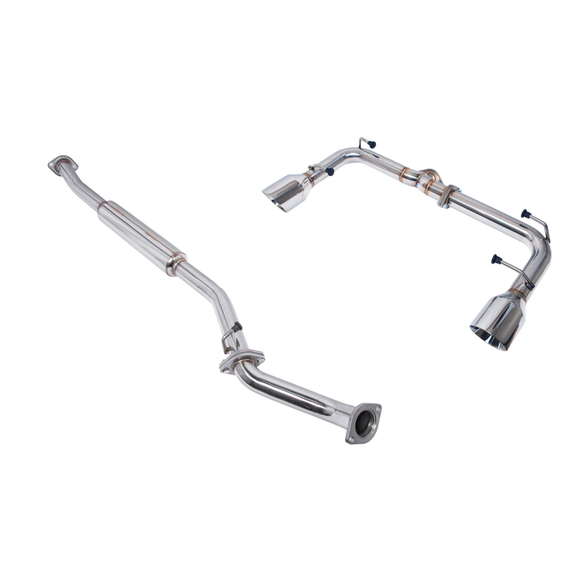 2022-Up Toyota GR86 Subaru BRZ Cat Back Dual Tips Exhaust Kit image 3