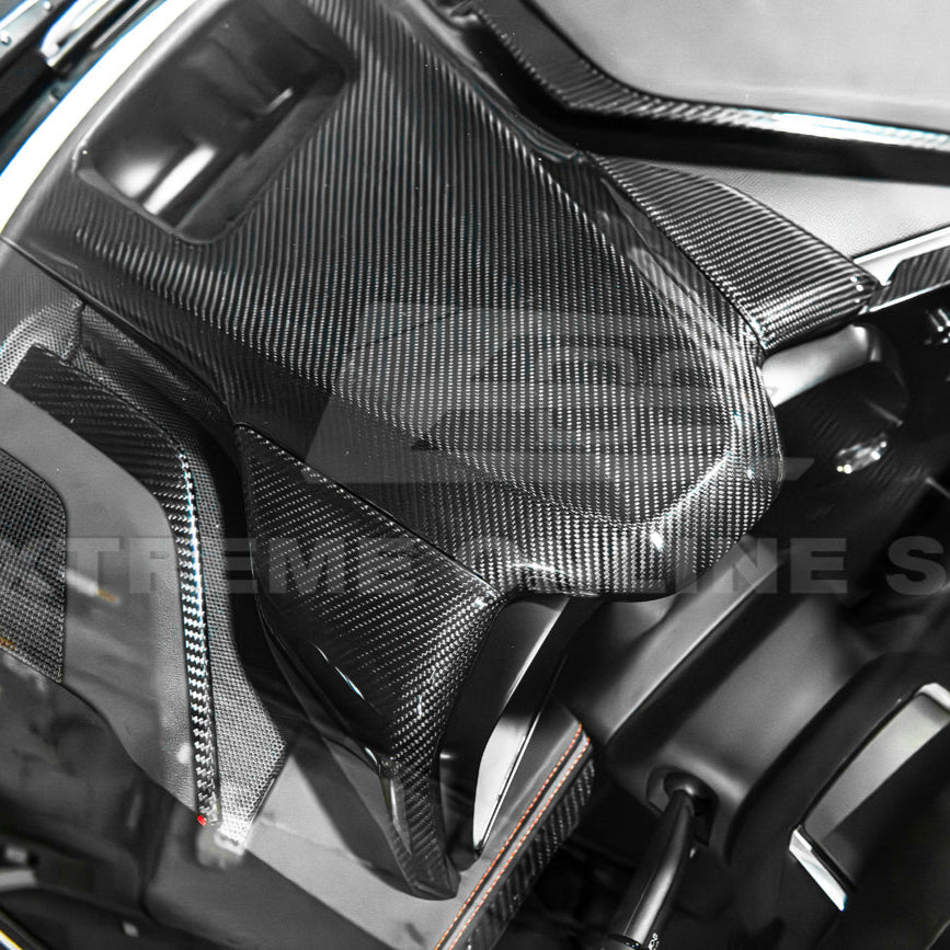 Corvette C8 DRY CARBON FIBER Upper Dash Instrument Panel Cover Kit image 16