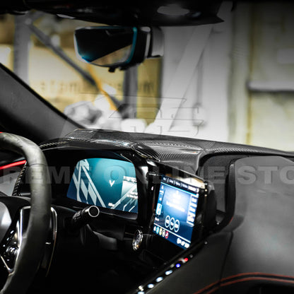 Corvette C8 DRY CARBON FIBER Upper Dash Instrument Panel Cover Kit image 17