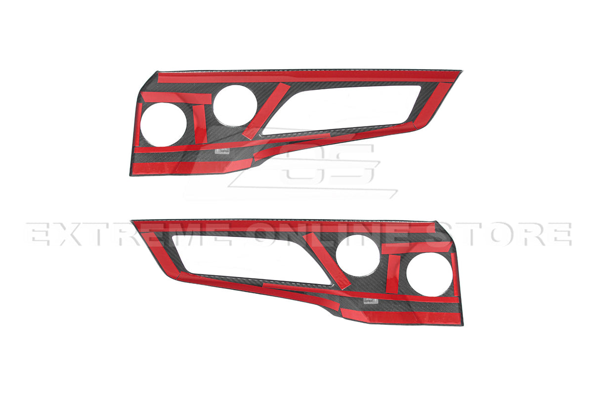 2024-Up Ford Mustang DRY CARBON FIBER Door Speaker Panel Trim Cover image 10
