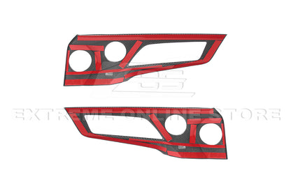 2024-Up Ford Mustang DRY CARBON FIBER Door Speaker Panel Trim Cover image 10