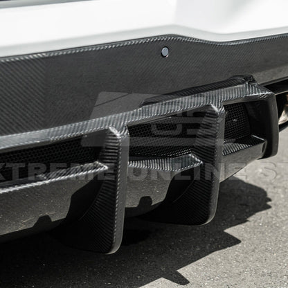 2020-Up Corvette C8 DRY CARBON FIBER Rear Bumper Diffuser Quad Exit image 14
