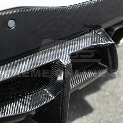 2020-Up Corvette C8 DRY CARBON FIBER Rear Bumper Diffuser Quad Exit image 22