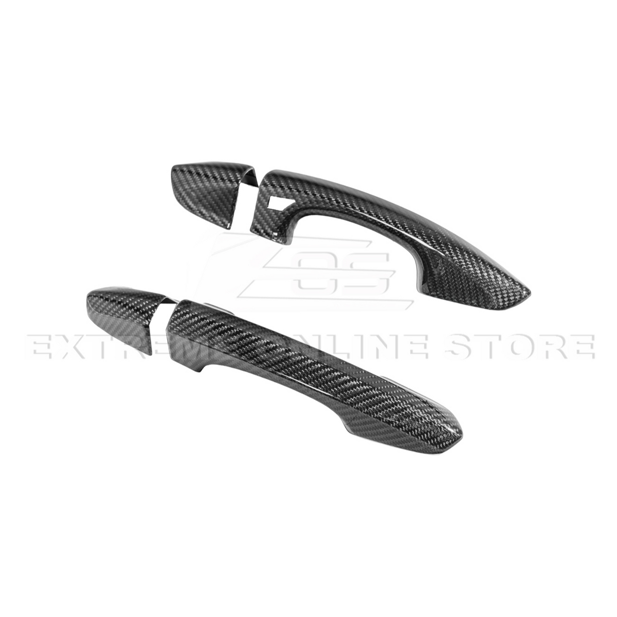 2015-23 Ford Mustang DRY CARBON FIBER Outer Door Handle Cover Set image 13