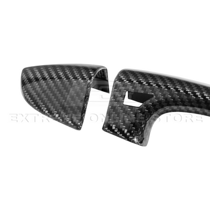 2015-23 Ford Mustang DRY CARBON FIBER Outer Door Handle Cover Set image 15