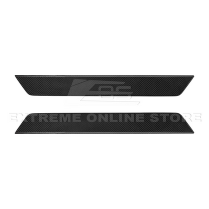 Corvette C8 DRY CARBON FIBER Side Door Sill Plate Strip Covers image 11