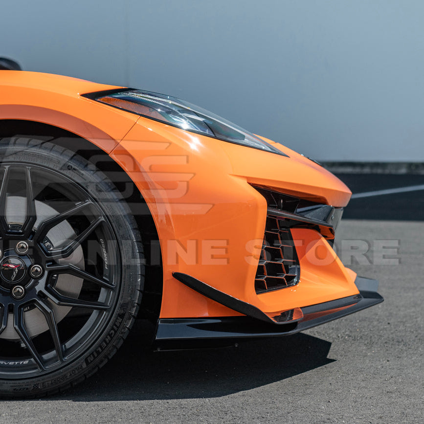 Chevrolet Corvette C8 Z06 / E-Ray DRY CARBON FIBER Front Side Canards image 10