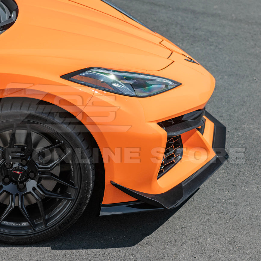 Chevrolet Corvette C8 Z06 / E-Ray DRY CARBON FIBER Front Side Canards image 11