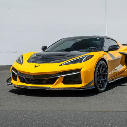 Corvette C8 Z06 | Z07 DRY Carbon Fiber Front Splitter & No Drill Canards image 5
