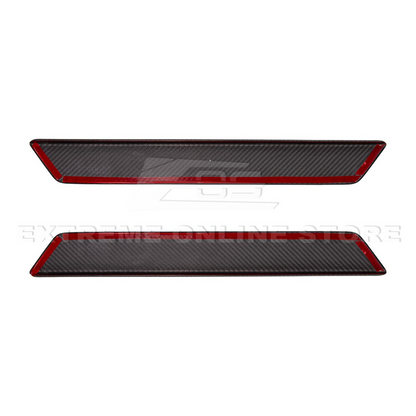 Corvette C8 DRY CARBON FIBER Side Door Sill Plate Strip Covers image 16