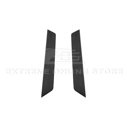 Corvette C8 DRY CARBON FIBER Side Door Sill Plate Strip Covers image 13