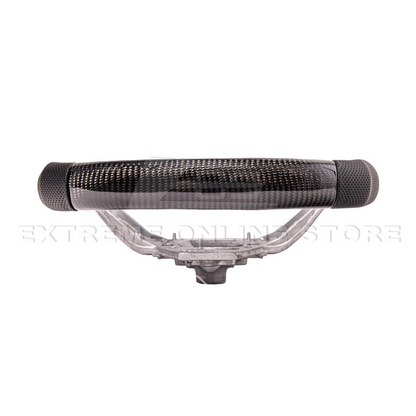 2024-Up Ford Mustang CARBON FIBER Perforated Leather Red Stripe Steering Wheel image 7