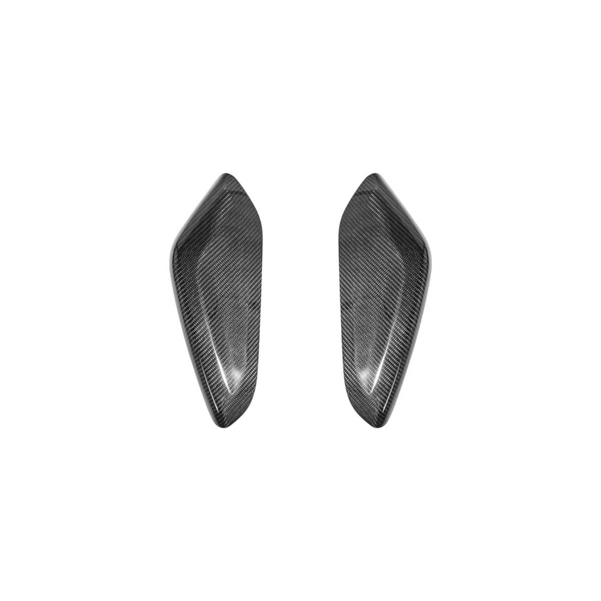 2019-24 Camaro Dry Carbon Fiber Front Side Knee Pad Panel Cover Pair image 1