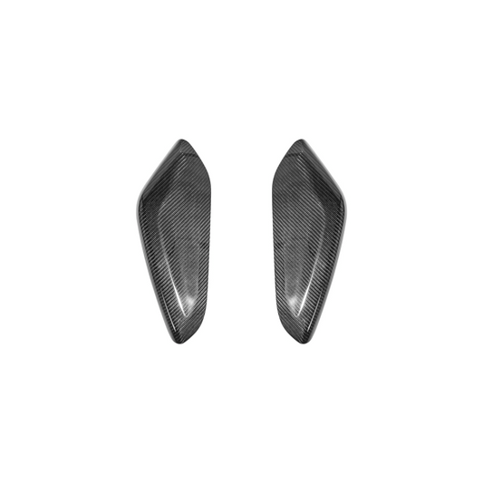 2019-24 Camaro Dry Carbon Fiber Front Side Knee Pad Panel Cover Pair image 1