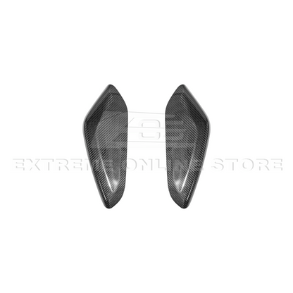 2019-24 Camaro Dry Carbon Fiber Front Side Knee Pad Panel Cover Pair image 11