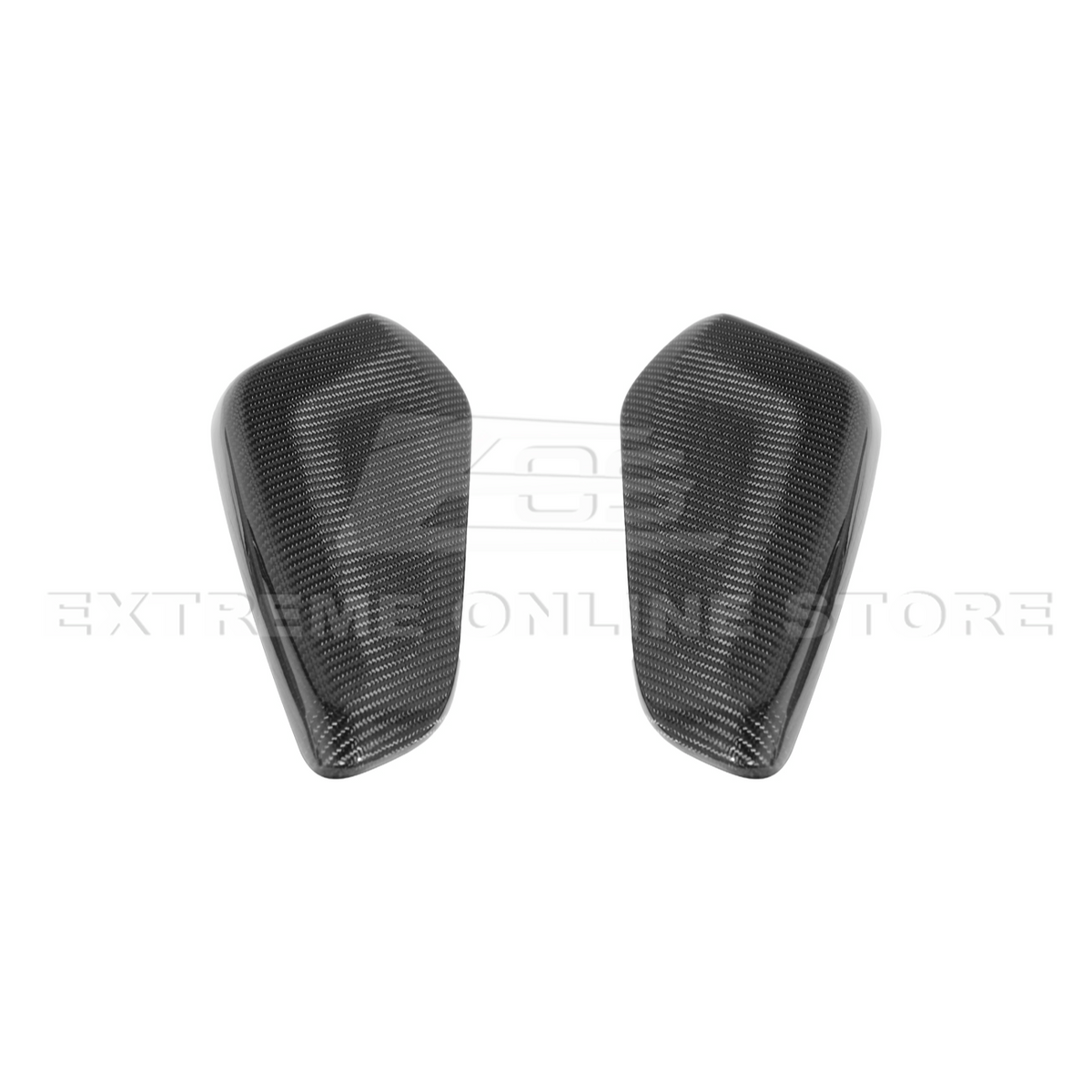 2019-24 Camaro Dry Carbon Fiber Front Side Knee Pad Panel Cover Pair image 15