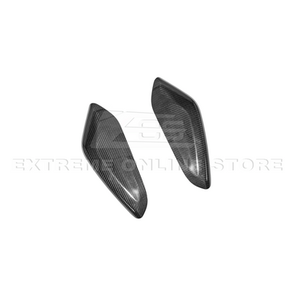 2019-24 Camaro Dry Carbon Fiber Front Side Knee Pad Panel Cover Pair image 12