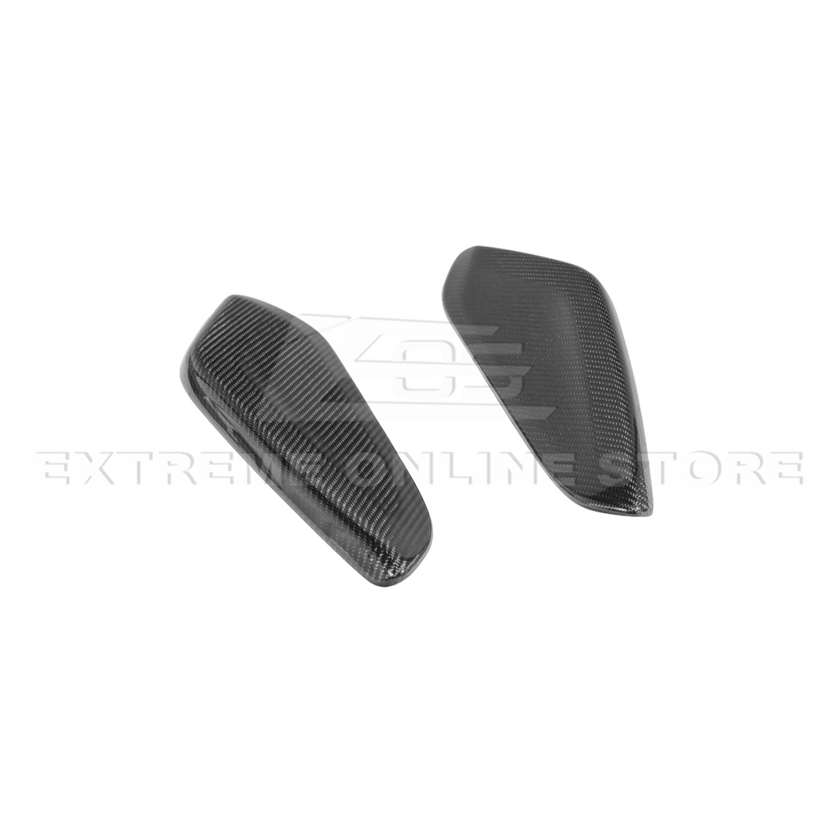 2019-24 Camaro Dry Carbon Fiber Front Side Knee Pad Panel Cover Pair image 13