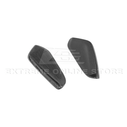 2019-24 Camaro Dry Carbon Fiber Front Side Knee Pad Panel Cover Pair image 13