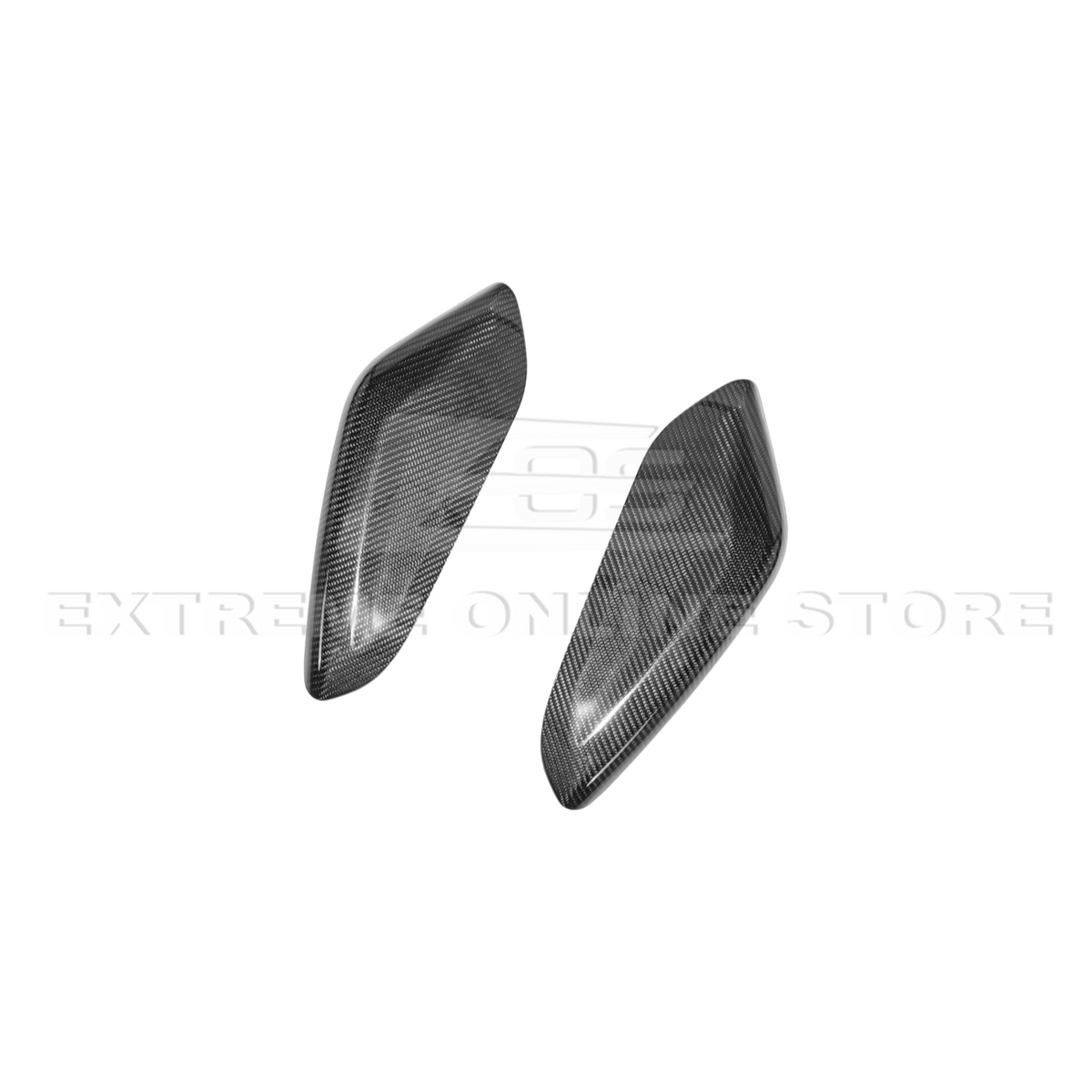 2019-24 Camaro Dry Carbon Fiber Front Side Knee Pad Panel Cover Pair image 14