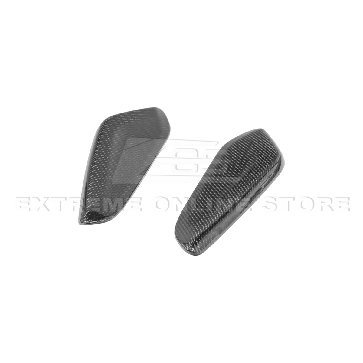 2019-24 Camaro Dry Carbon Fiber Front Side Knee Pad Panel Cover Pair image 16