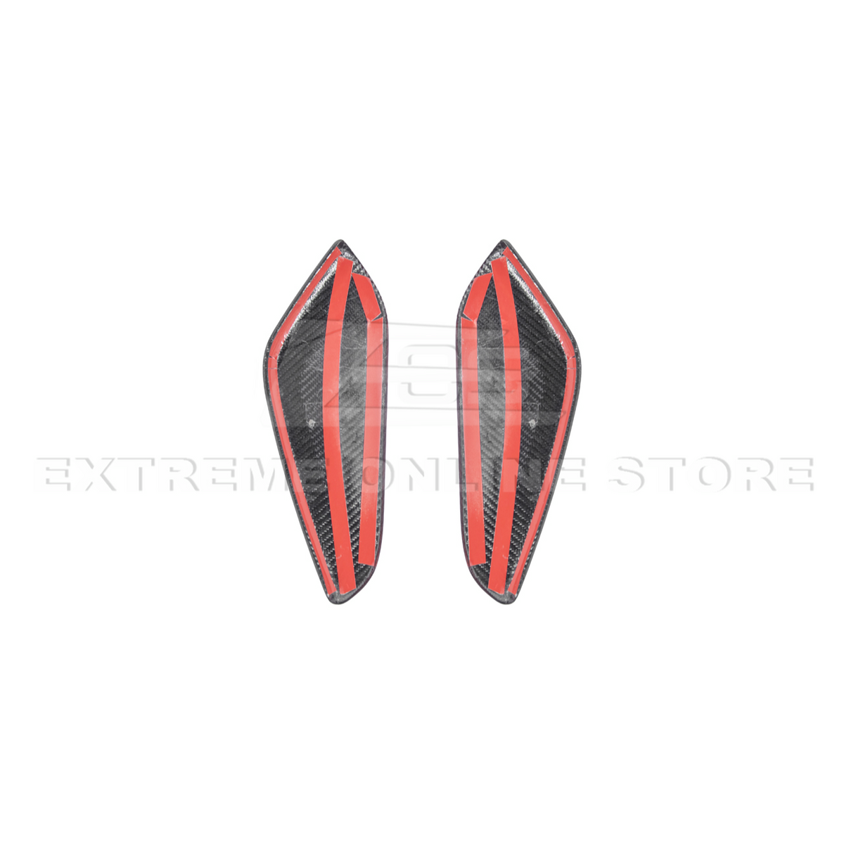 2019-24 Camaro Dry Carbon Fiber Front Side Knee Pad Panel Cover Pair image 17