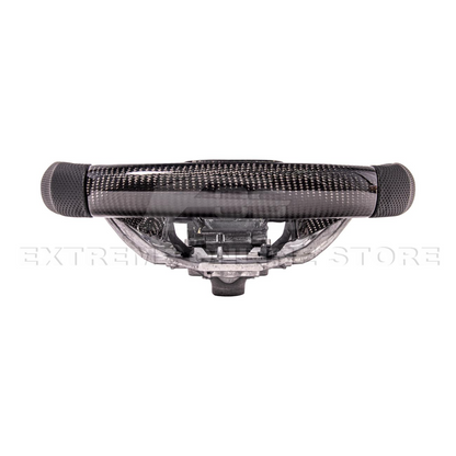 2024-Up Ford Mustang CARBON FIBER Perforated Leather Red Stripe Steering Wheel image 16