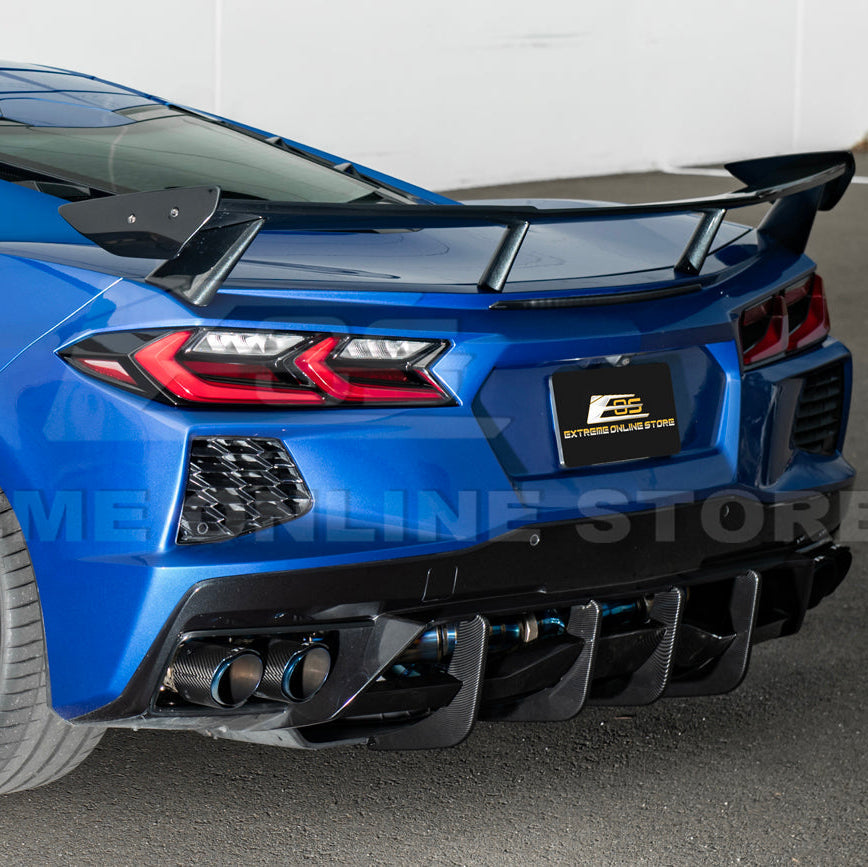 Corvette C8 Stingray DRY CARBON FIBEr Add-On Rear Diffuser Fin image 38