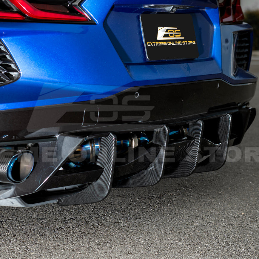 Corvette C8 Stingray DRY CARBON FIBEr Add-On Rear Diffuser Fin image 43