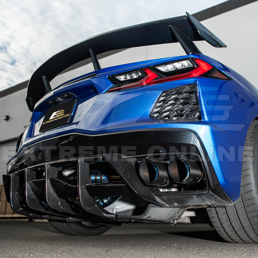 Corvette C8 Stingray DRY CARBON FIBEr Add-On Rear Diffuser Fin image 42