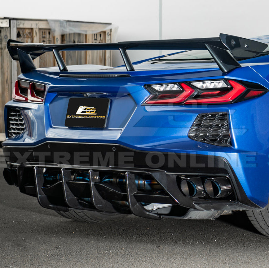 Corvette C8 Stingray DRY CARBON FIBEr Add-On Rear Diffuser Fin image 41