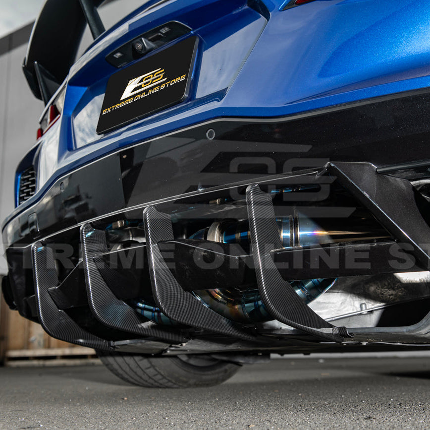 Corvette C8 Stingray DRY CARBON FIBEr Add-On Rear Diffuser Fin image 48