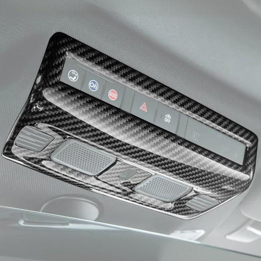 Corvette C8 DRY CARBON FIBER Roof Reading Light Control Cover image 1