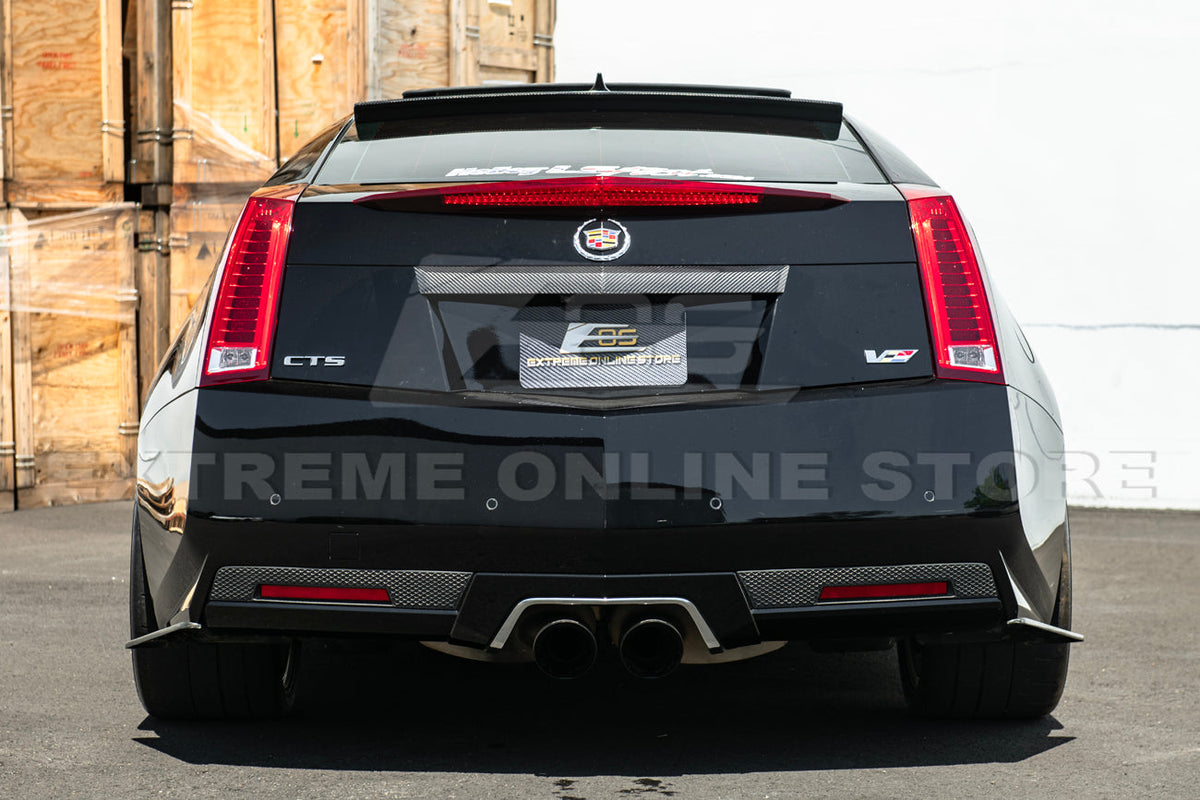 2009-15 CTS-V Coupe DRY CARBON FIBER Rear Deck Lid Applique Trunk Insert image 5