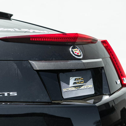 2009-15 CTS-V Coupe DRY CARBON FIBER Rear Deck Lid Applique Trunk Insert image 2