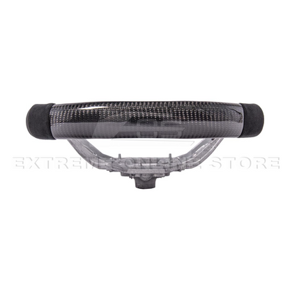 2024-Up Ford Mustang CARBON FIBER Alcantara Leather Red Stripe Steering Wheel image 7