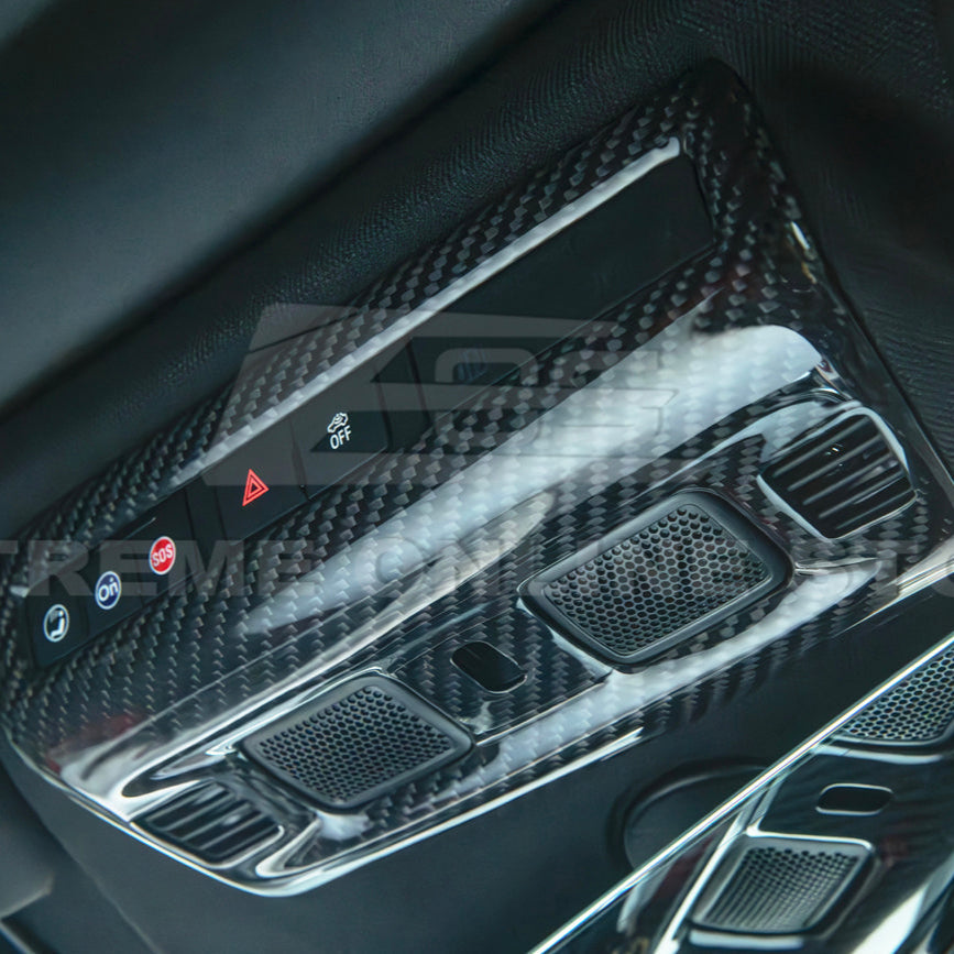 Corvette C8 DRY CARBON FIBER Roof Reading Light Control Cover image 7