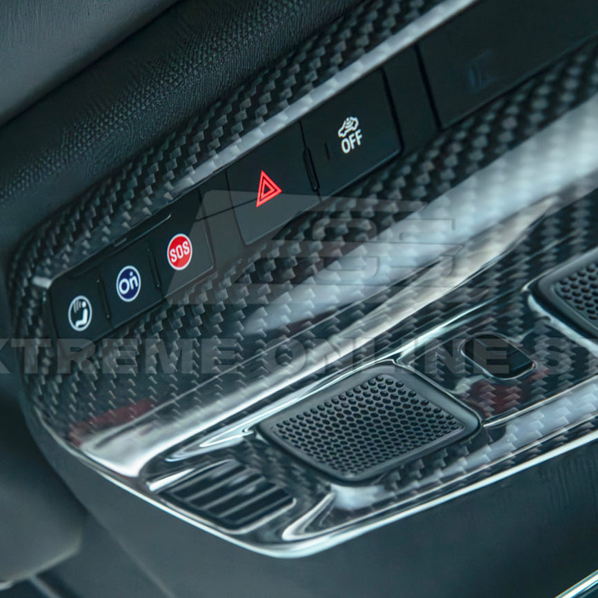Corvette C8 DRY CARBON FIBER Roof Reading Light Control Cover image 8