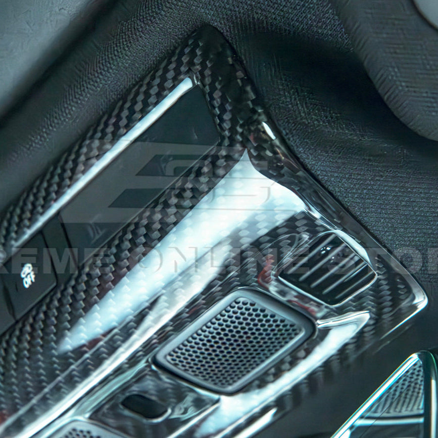 Corvette C8 DRY CARBON FIBER Roof Reading Light Control Cover image 9