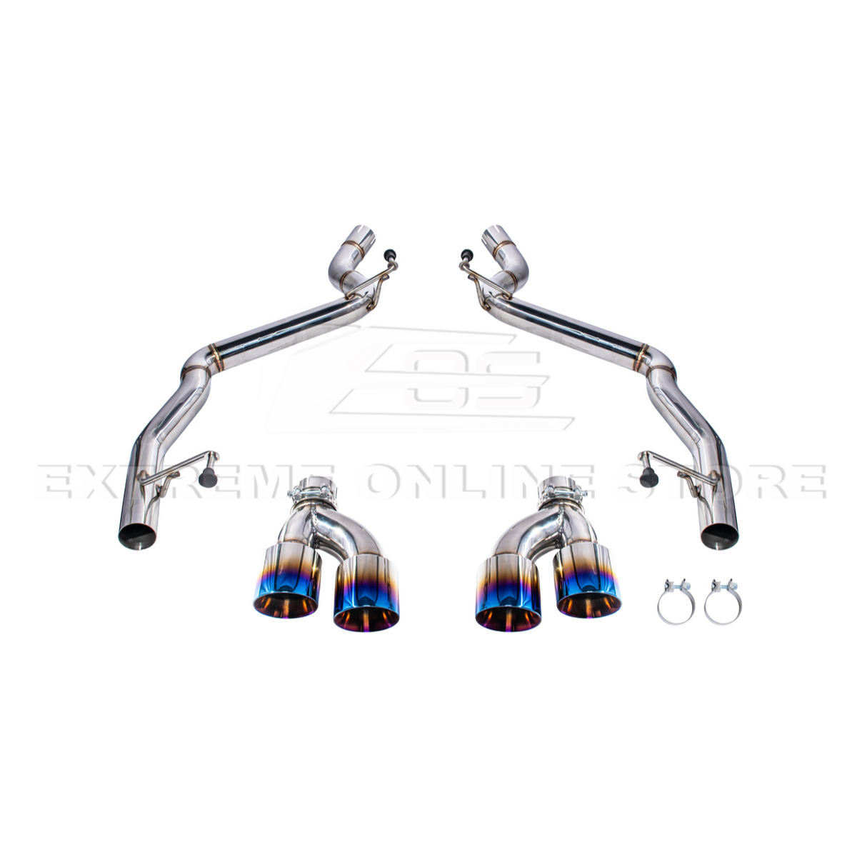 2024+ Mustang GT Muffler Delete Axle Back Quad Tips Exhaust image 19