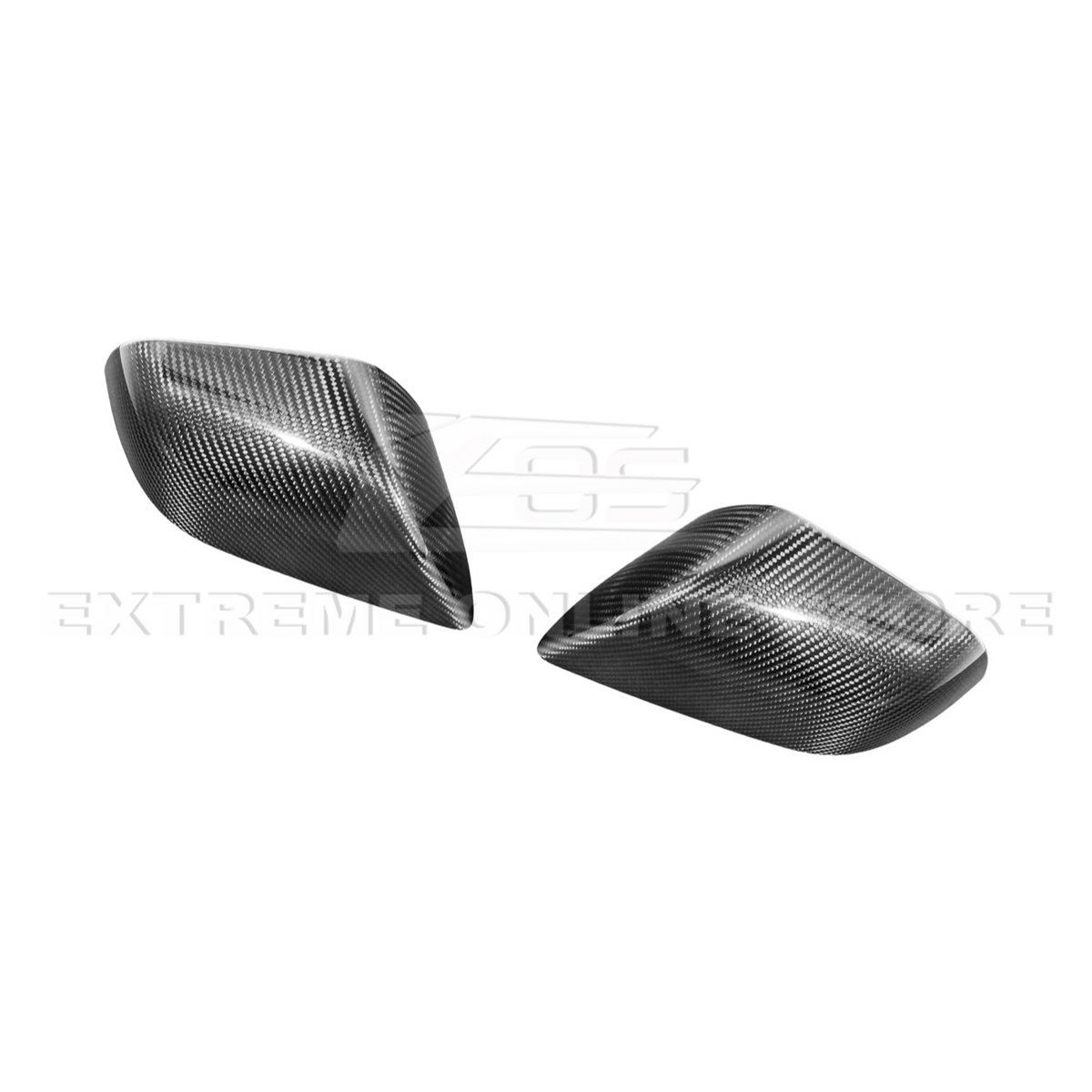 2024-Up Tesla Model 3 Dry Carbon Fiber Tape On Side Mirror Cap Covers Pair image 19