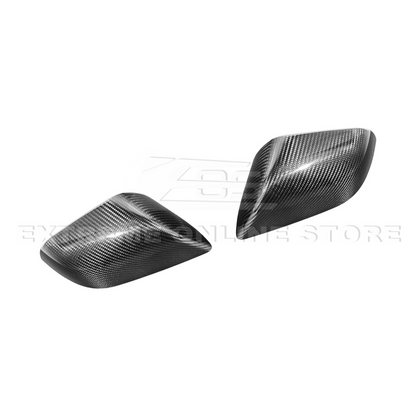 2024-Up Tesla Model 3 Dry Carbon Fiber Tape On Side Mirror Cap Covers Pair image 21