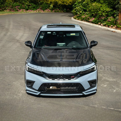 2022-Up Honda Civic JDM Varis Style Front Vented Bumper Hood image 7
