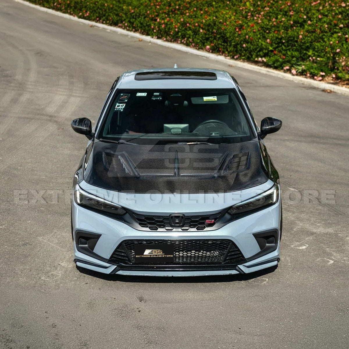 2022-Up Honda Civic | JDM Varis Style CARBON FIBER Front Vented Hood w/ Fender image 6