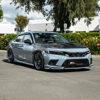 2022-Up Honda Civic JDM Varis Style Front Vented Bumper Hood image 8