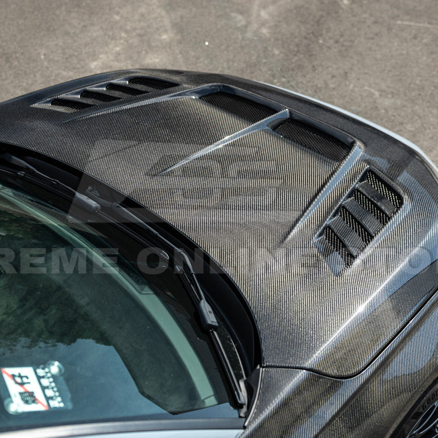 2022-Up Honda Civic | JDM Varis Style CARBON FIBER Front Vented Hood w/ Fender image 12